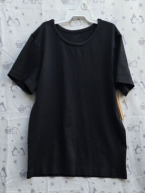 SKIMS SOFT SMOOTHING SEAMLESS T-SHIRT STYLE: AP-TSH-0184 COLOR: ECLIPSE SIZE: L